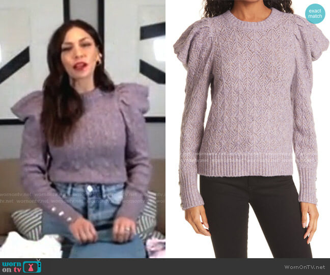 Veronica Beard Novah Puff Sleeve Sweater
