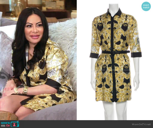 Versace Print Mini Dress worn by Jen Shah on The Real Housewives of Salt Lake City