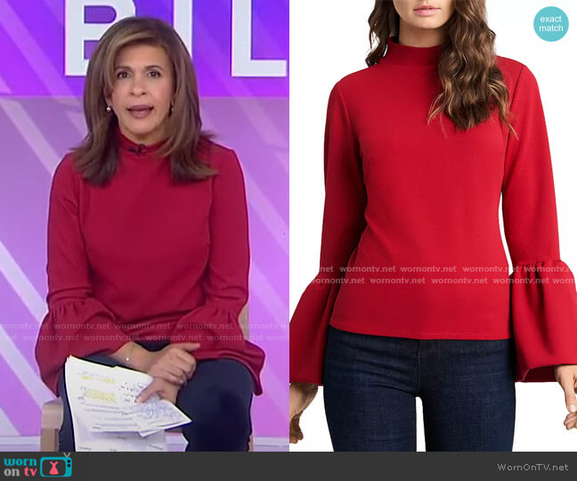 Vince Camuto Puff Sleeve Top worn by Hoda Kotb on Today