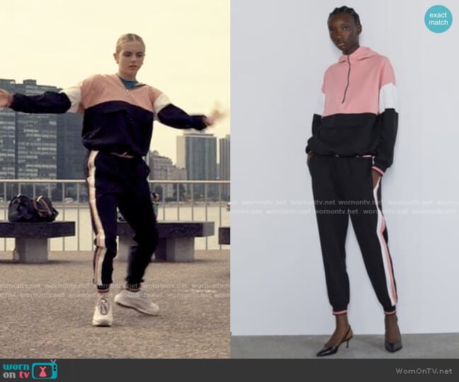 Zara Colorblock Sweatshirt worn by Bette Whitlaw (Casimere Jollette) on Tiny Pretty Things