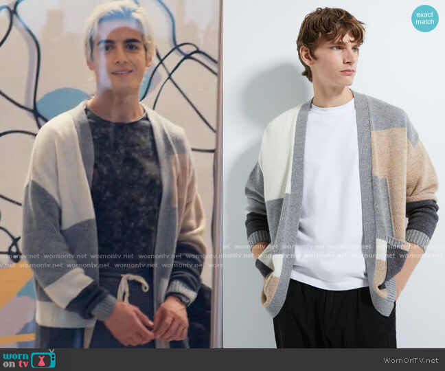 Zara Colorblock Cardigan worn by Shane (Brennan Clost) on Tiny Pretty Things
