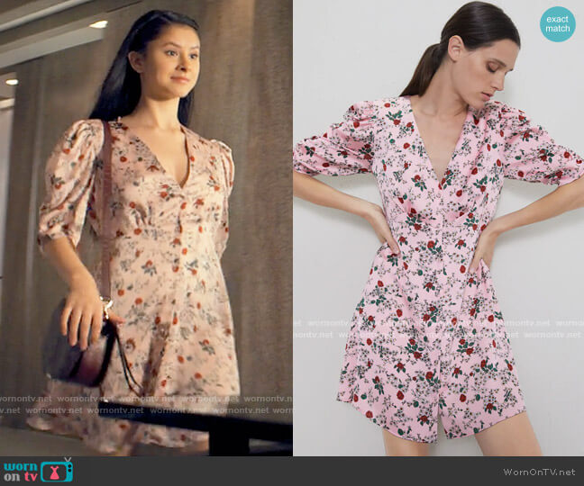 Zara Print Mini Dress worn by June Park (Daniela Norman) on Tiny Pretty Things