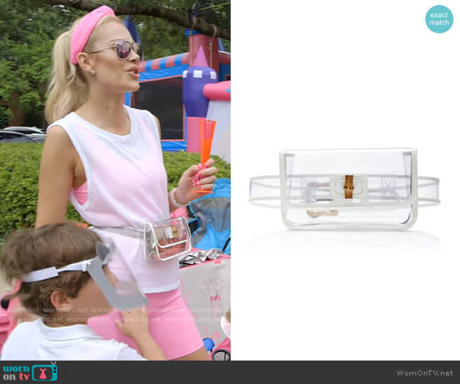 Zimmermann Leather-Trimmed PVC Belt Bag worn by Kameron Westcott on The Real Housewives of Dallas
