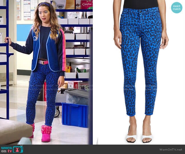 J Brand 835 Mid Rise Crop Skinny Jeans in Royal Jaguar worn by Cheyenne (Nichole Bloom) on Superstore