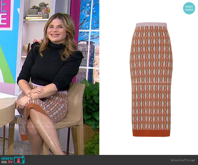 Aknvas Geena Skirt worn by Jenna Bush Hager on Today