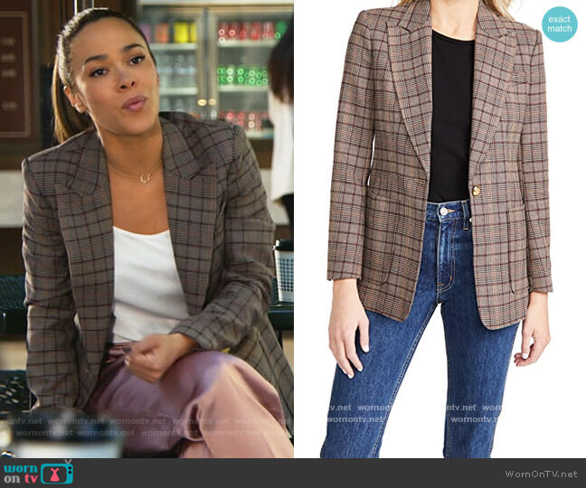 A.L.C. Hicks Blazer worn by Emily Lopez (Jessica Camacho) on All Rise