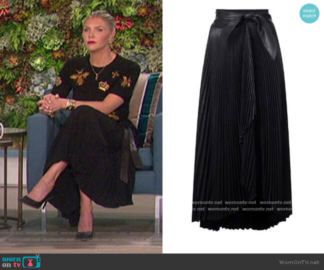 A.L.C. Pleated Skirt worn by Amanda Kloots on The Talk