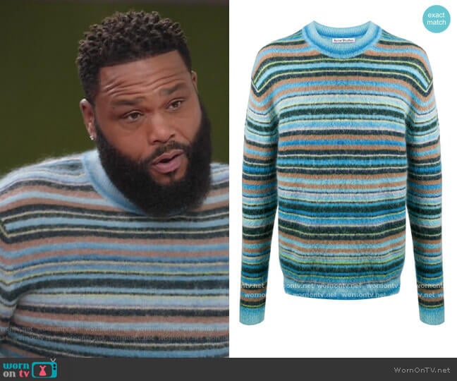 Acne Studios Stripe Crew Neck Jumper worn by Andre Johnson (Anthony Anderson) on Black-ish