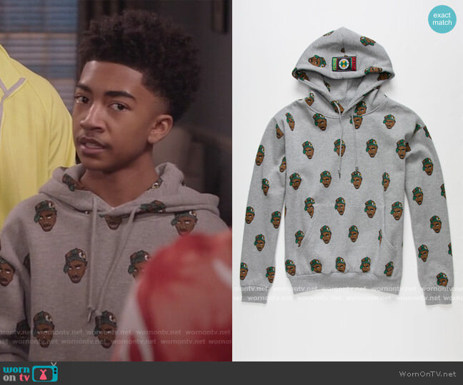 Cross Colours Tupac Hoodie worn by Jack Johnson (Miles Brown) on Black-ish
