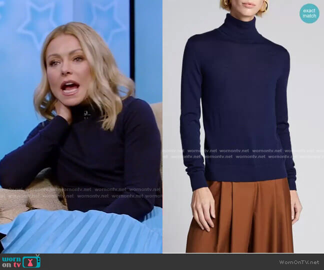 Ralph Lauren Cashmere Turtleneck Sweater worn by Kelly Ripa on Live with Kelly and Mark