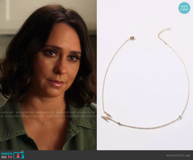 Anthropologie Delicate Monogram Necklace worn by Maddie Kendall (Jennifer Love Hewitt) on 9-1-1