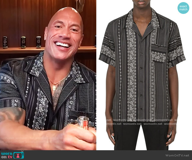 Dolce & Gabbana Geometric Print Silk Bowling Shirt