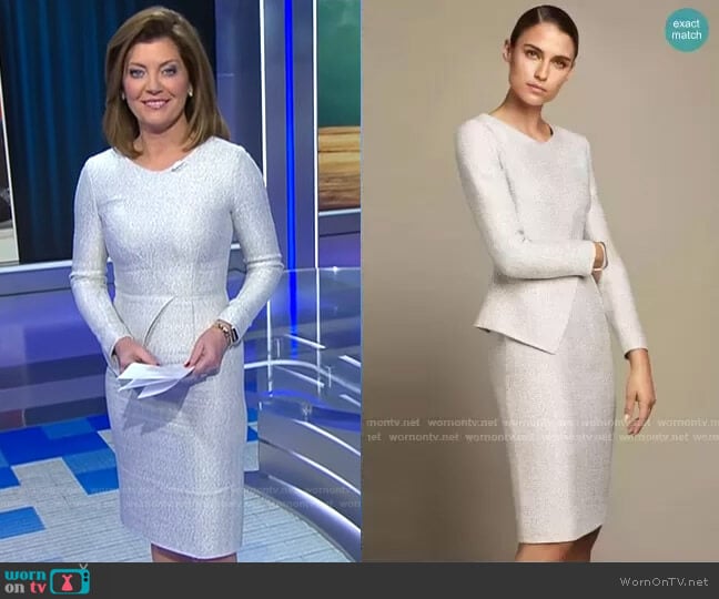 The Fold London Eaton Dress worn by Norah O'Donnell on CBS Evening News