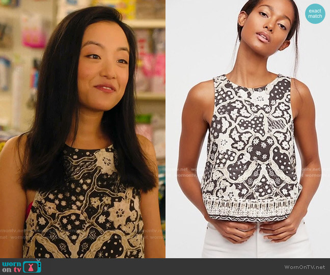 Free People Bare It All Tank worn by Janet (Andrea Bang) on Kims Convenience