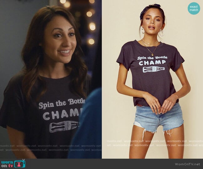 Girl Dangerous Spin the Bottle Champ worn by Ana Torres (Francia Raisa) on Grown-ish