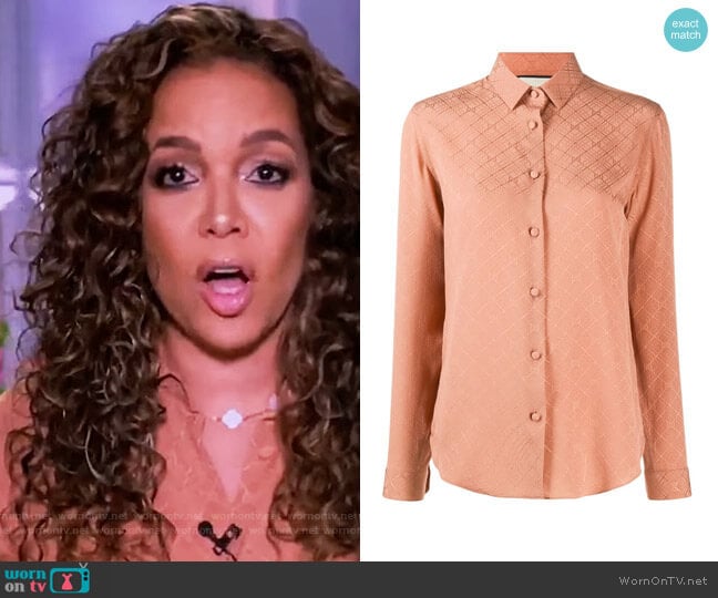 Gucci GG Check Long-sleeved Shirt worn by Sunny Hostin on The View