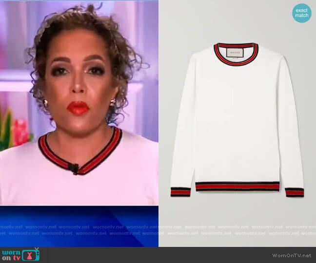 Gucci Striped wool sweater worn by Sunny Hostin on The View