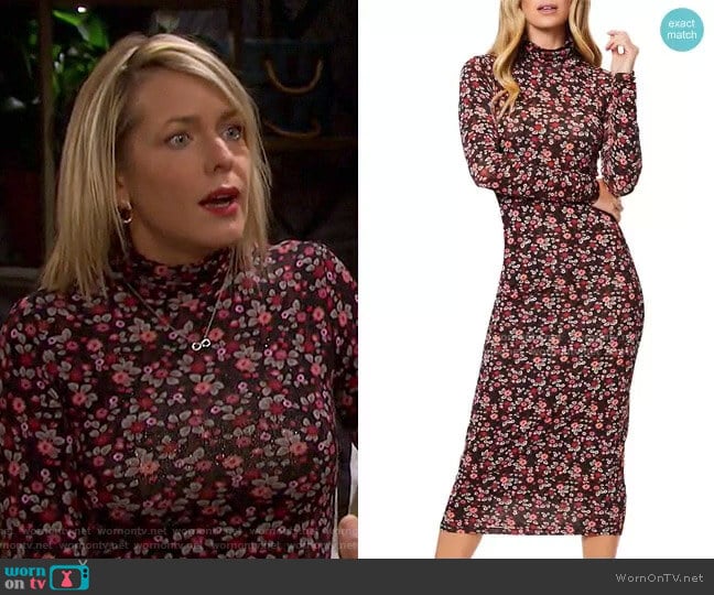Ramy Brook Heidi Printed Bodycon Dress worn by Nicole Walker (Arianne Zucker) on Days of our Lives