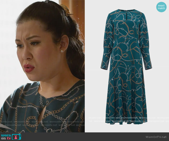 Hobbs Angela Dress worn by Sherri Kansky (Ruthie Ann Miles) on All Rise