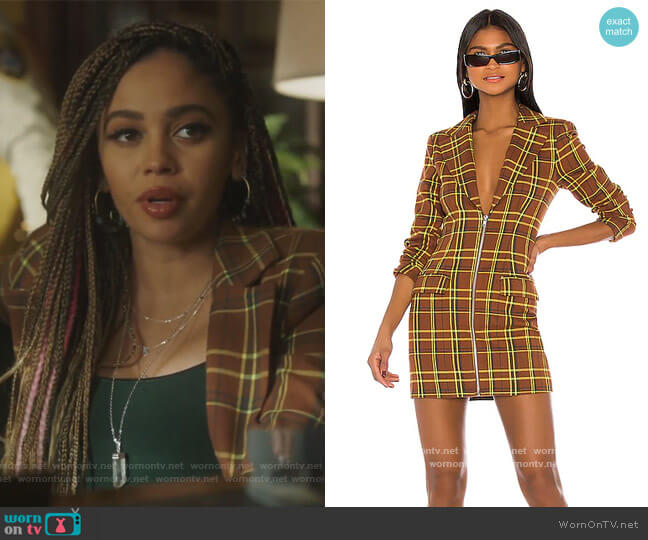 H:ours Vanessa Blazer Dress worn by Toni Topaz (Vanessa Morgan) on Riverdale