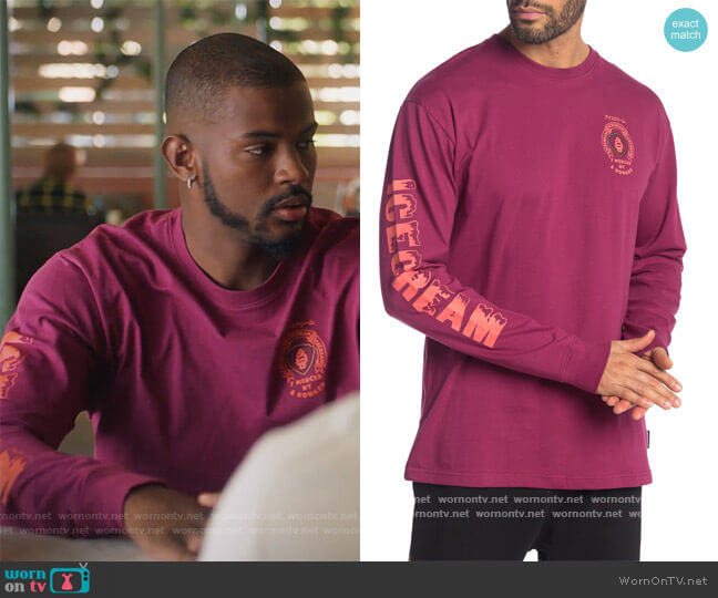 Ice Cream Mega Long Sleeve T-Shirt worn by Aaron Jackson (Trevor Jackson) on Grown-ish