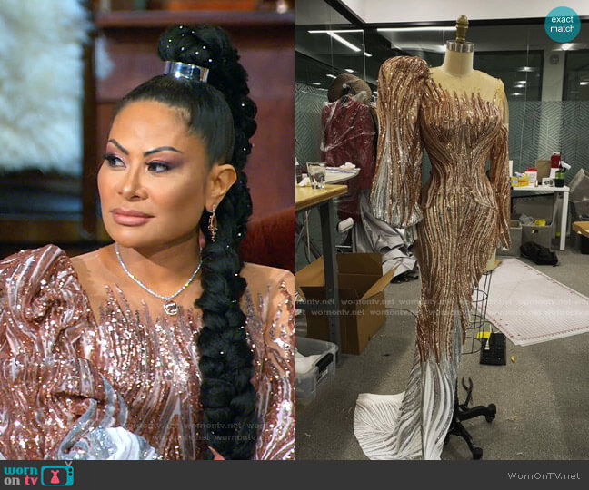 JXA Fashion Custom Dress worn by Jen Shah on The Real Housewives of Salt Lake City