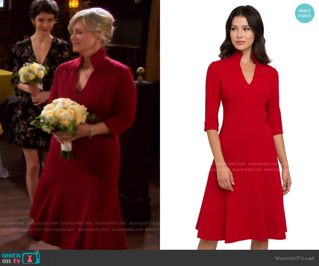 Black Halo Kensington Sheath Dress worn by Kayla Brady (Mary Beth Evans) on Days of our Lives