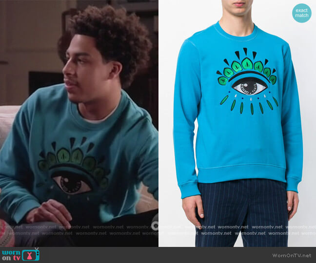Kenzo Eye Sweatshirt worn by Andre Johnson Jr (Marcus Scribner) on Black-ish