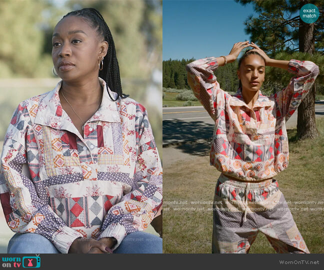 Patchwork Summit Anorak Jacket byKimchi Blue at Urban Outfitters worn by Michelle (Maya Lynne Robinson) on The Unicorn