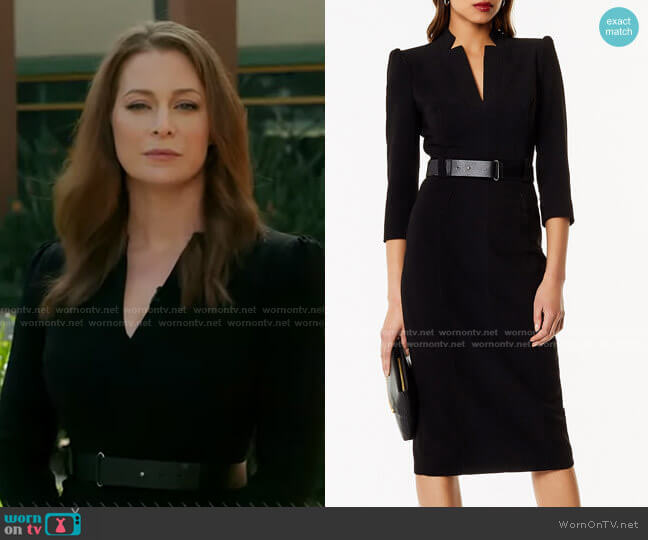 Karen Millen Leather Belt Pencil Dress