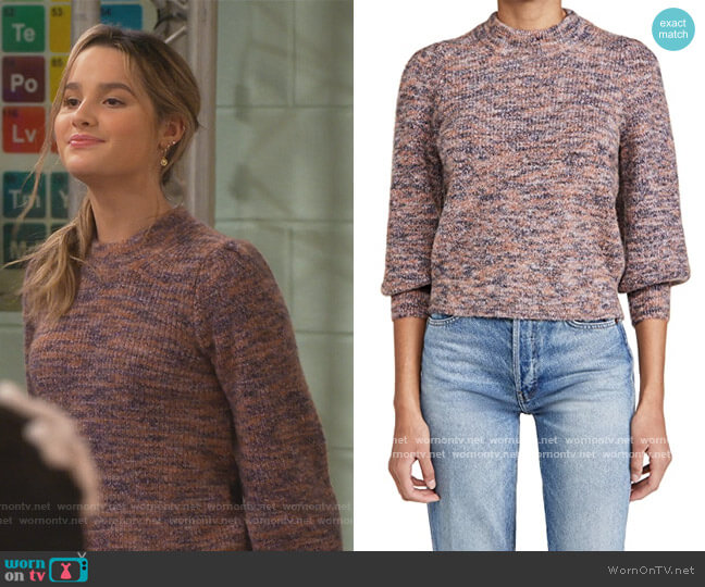 Madewell Nicole Puff Sleeve Pullover worn by Lex (Jules LeBlanc) on Side Hustle