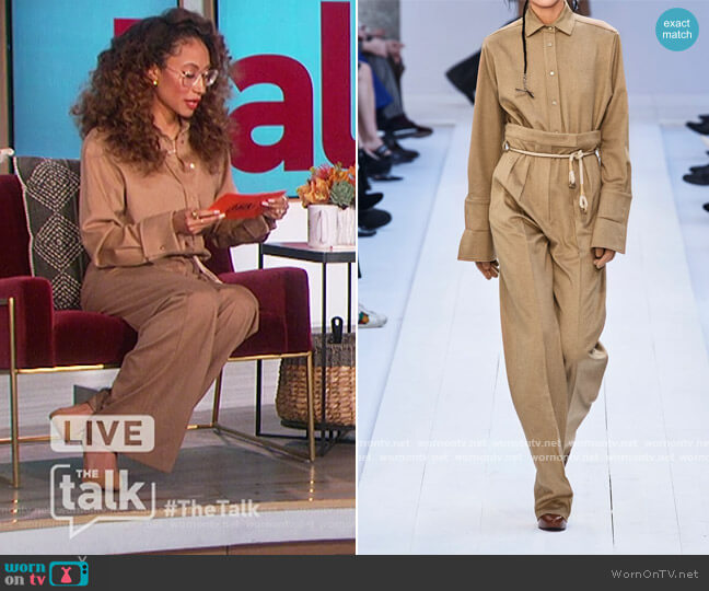 Max Mara Durata camel hair shirt worn by Elaine Welteroth on The Talk