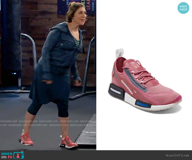 Adidas NMD R1 Spectoo Casual Sneakers in Hazard Rose worn by Kat Silver (Mayim Bialik) on Call Me Kat