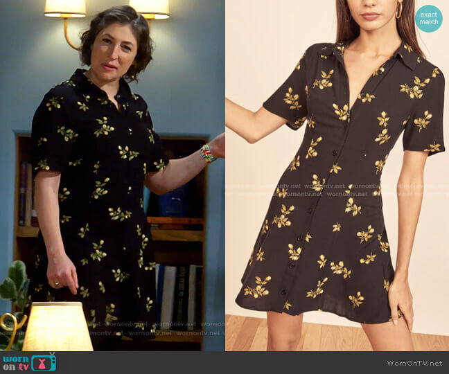 Reformation Johanne Dress worn by Kat Silver (Mayim Bialik) on Call Me Kat