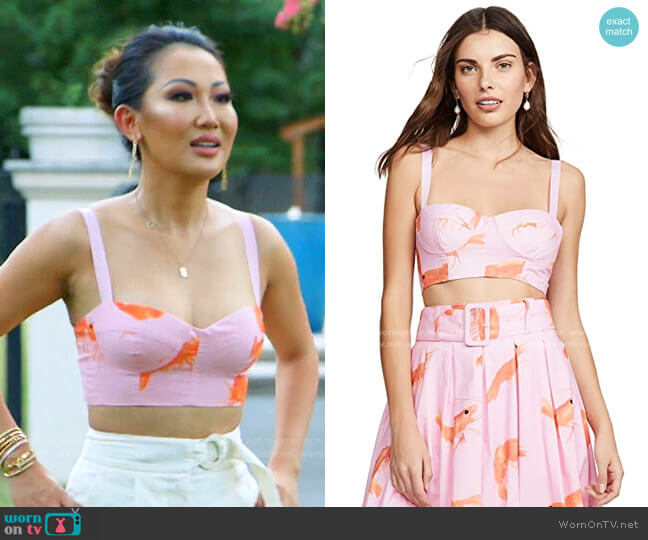 Rachel Antonoff Karen Bra Top worn by Tiffany Moon on The Real Housewives of Dallas