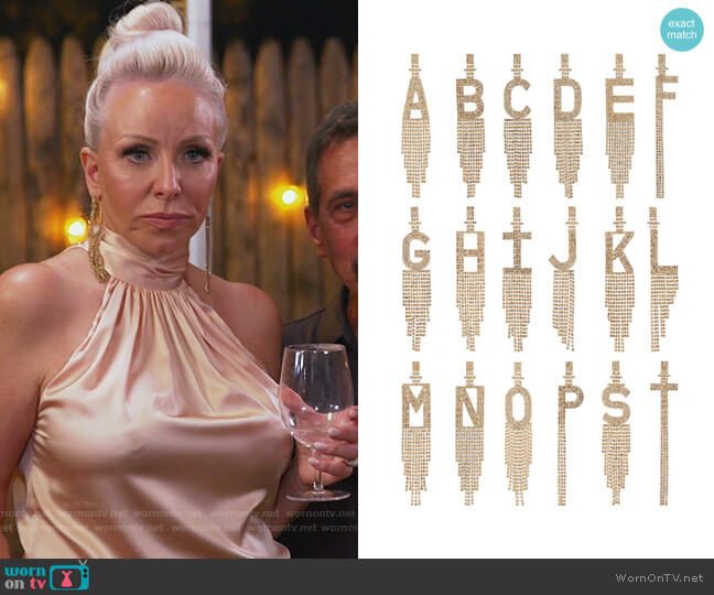 Retrofete Alphabet Earrings worn by Margaret Josephs on The Real Housewives of New Jersey