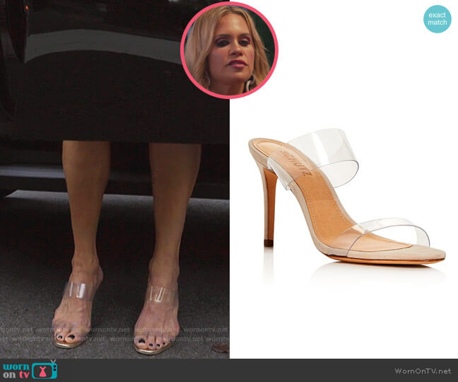 Schutz Ariella Mule worn by Jackie Goldschneider on The Real Housewives of New Jersey