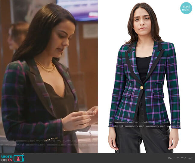 Smythe Taped Peaked Lapel Blazer worn by Veronica Lodge (Camila Mendes) on Riverdale
