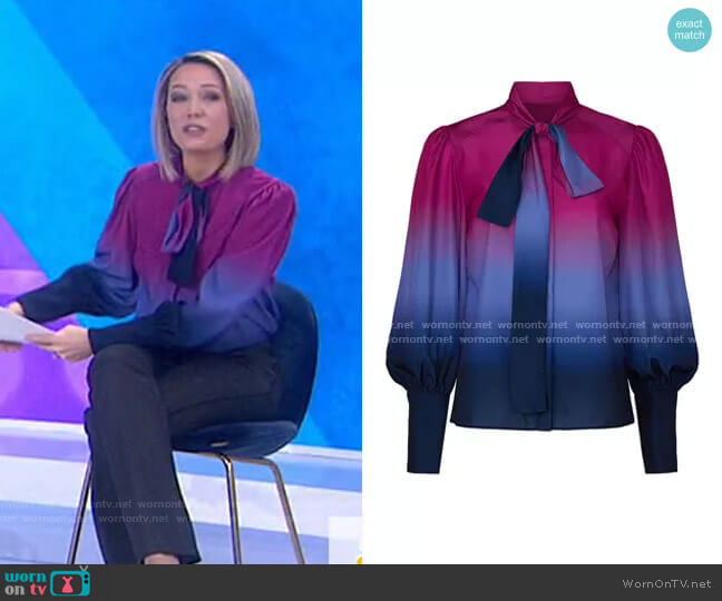 Tanya Taylor Susan Ombre Top worn by Dylan Dreyer on Today