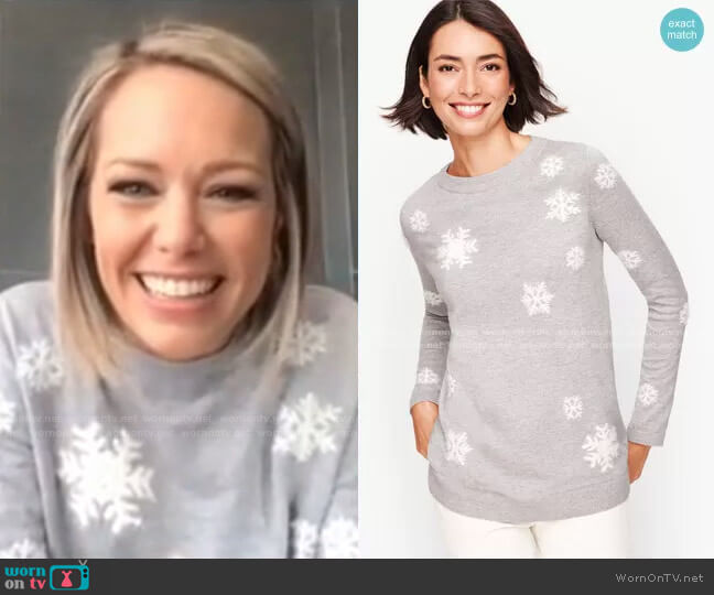 Talbots Textured Snowflake Sweater worn by Dylan Dreyer on Today