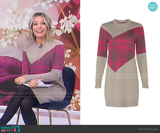 Thakoon Collective Argyle Sweater Dress worn by Dylan Dreyer on Today