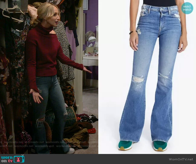 Mother The Super Cruiser Jeans in On Holy Ground worn by Mandy Baxter (Molly McCook) on Last Man Standing