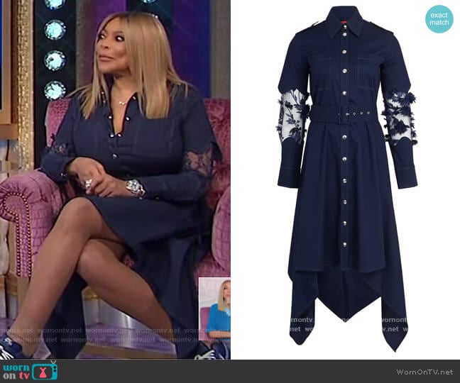Thebe Magugu Shirt Dress worn by Wendy Williams on The Wendy Williams Show