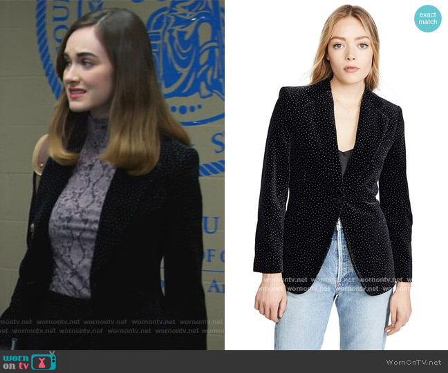 Theory Cinched Blazer worn by Samantha Powell (Audrey Corsa) on All Rise