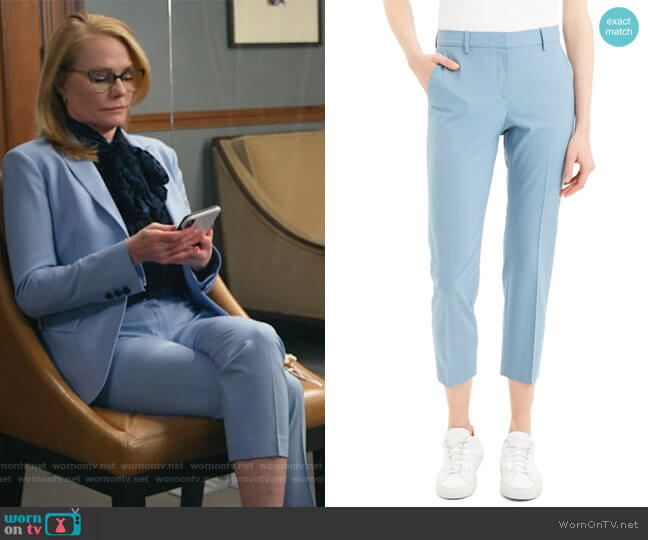 Theory Treeca 2 Good Wool Crop Suit Pants worn by Lisa Benner (Marg Helgenberger) on All Rise