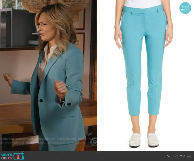 Theory Treeca 2 Good Wool Crop Suit Pants worn by Amy Quinn (Lindsey Gort) on All Rise