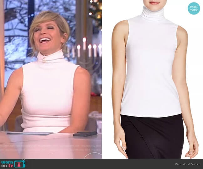 Theory Wendel Sleeveless Turtleneck Top worn by Sara Haines on The View