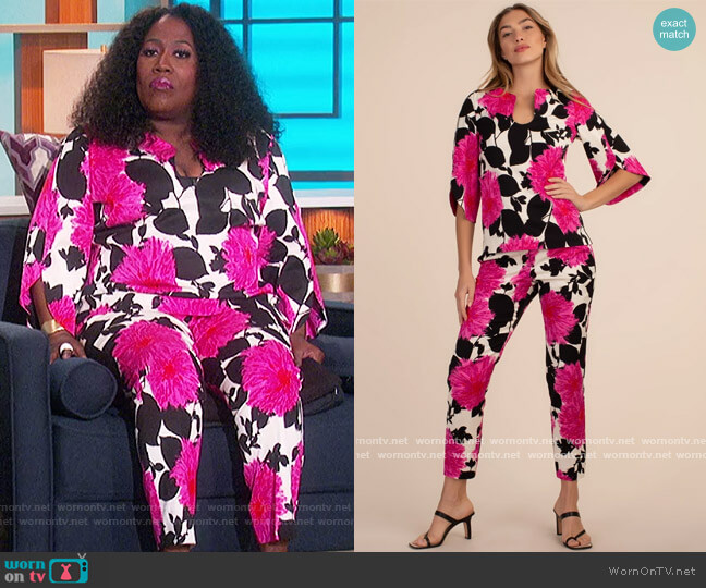 Trina Turk Larkin Pants worn by Sheryl Underwood on The Talk