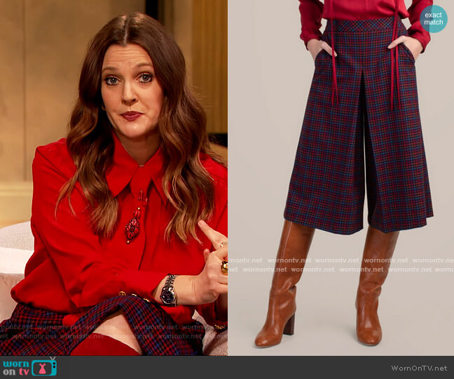 Trina Turk Prizzi Pants worn by Drew Barrymore on The Drew Barrymore Show