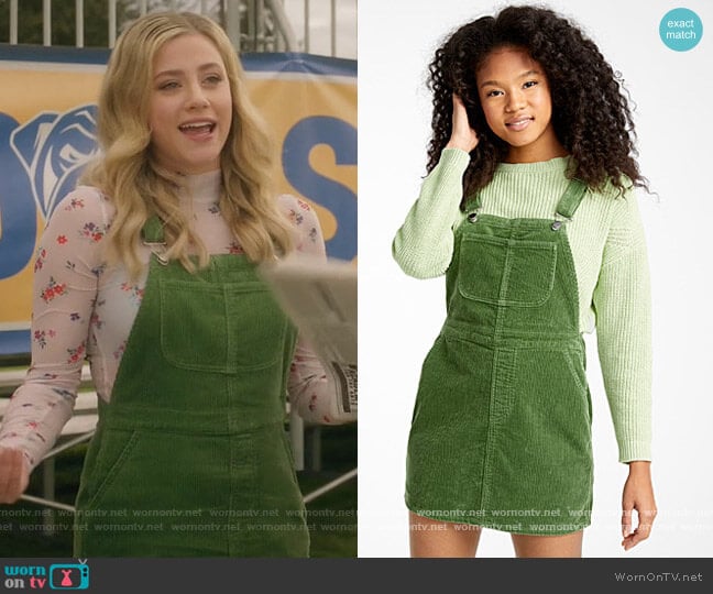 Twik Organic Cotton Corduroy Apron Dress worn by Betty Cooper (Lili Reinhart) on Riverdale